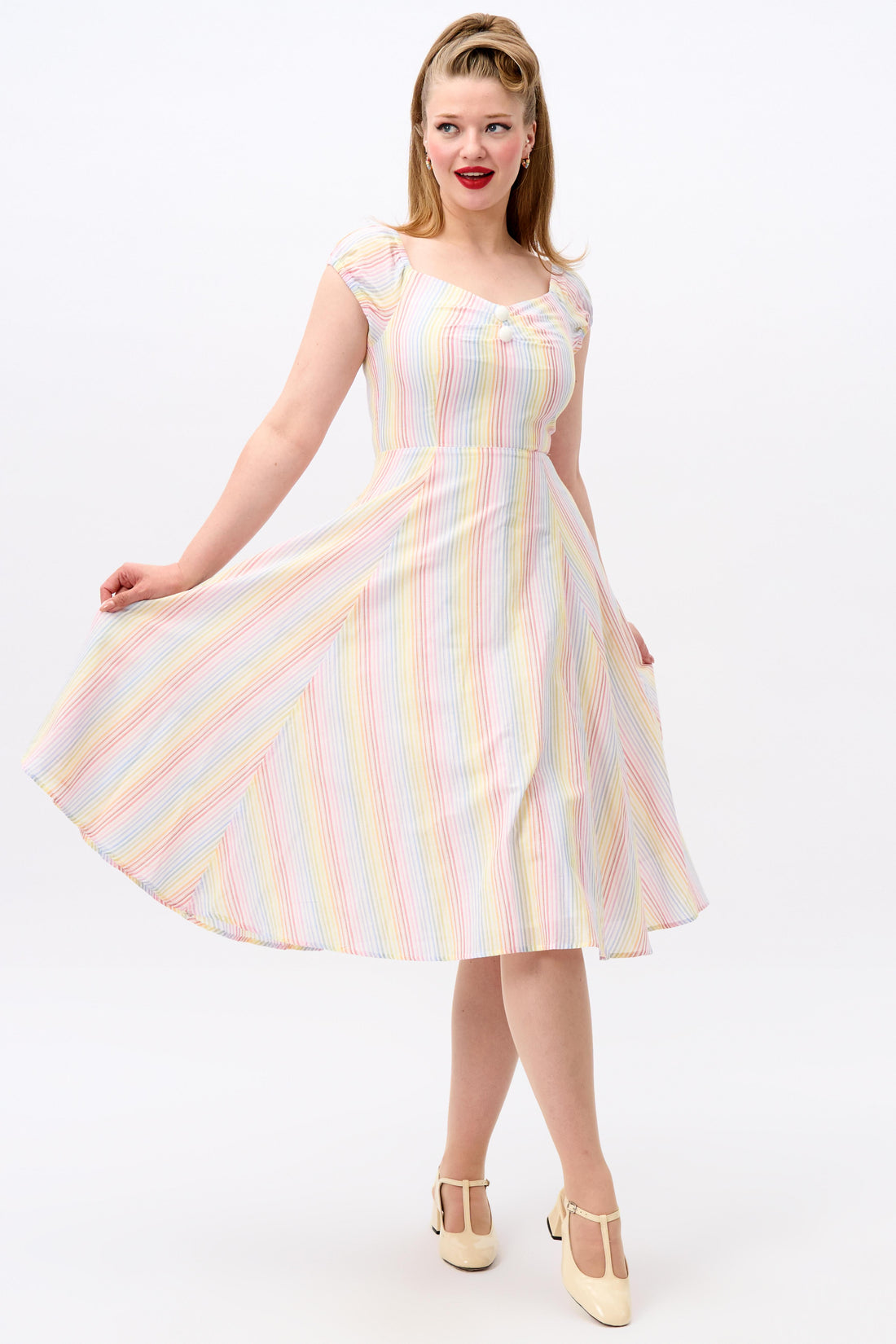 Dolores Sherbet Stripe Doll Dress