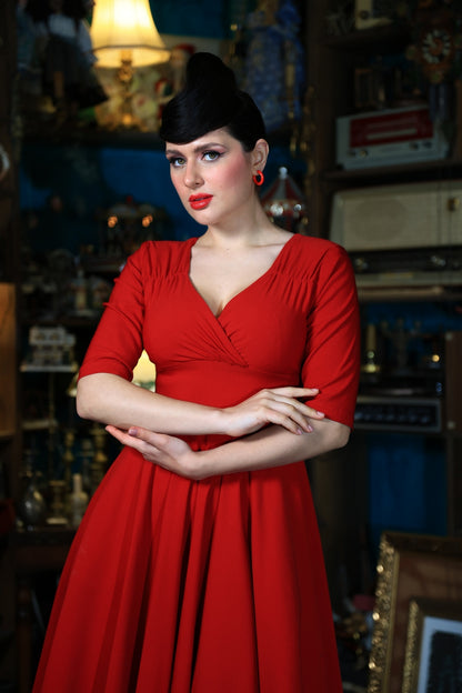 Trixie Red Swing Dress