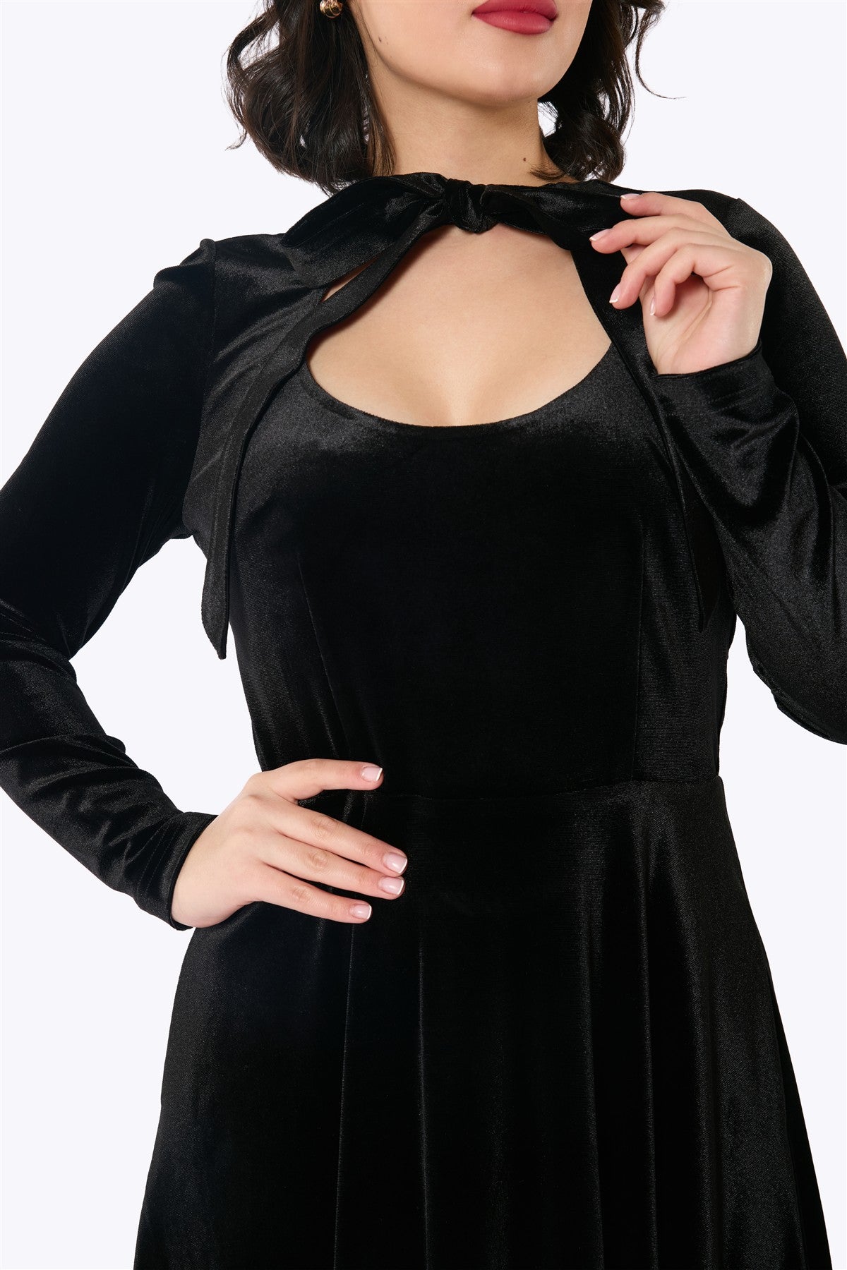 Black Clara Velvet Dress