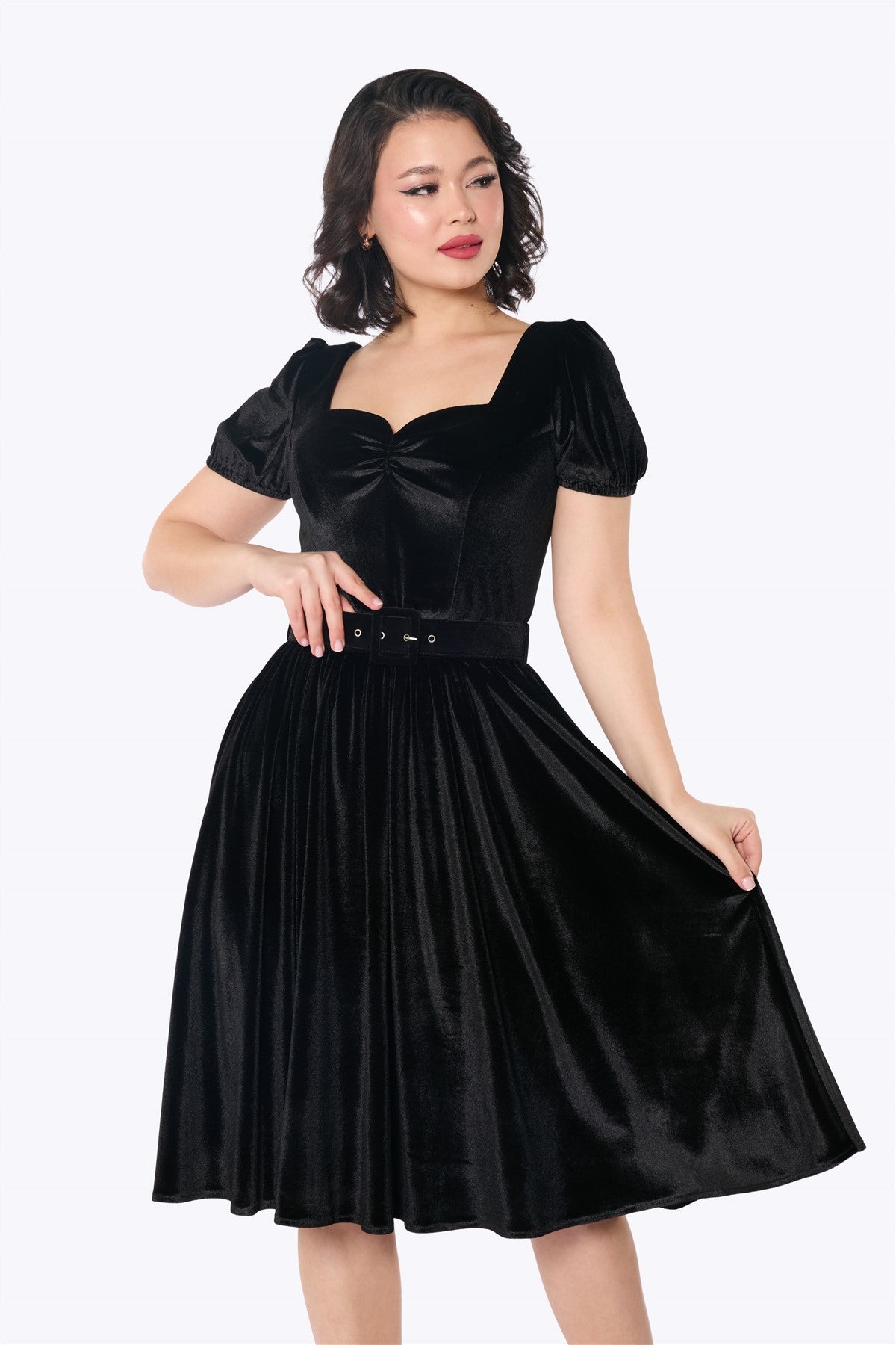 Gilly Velvet Swing Dress
