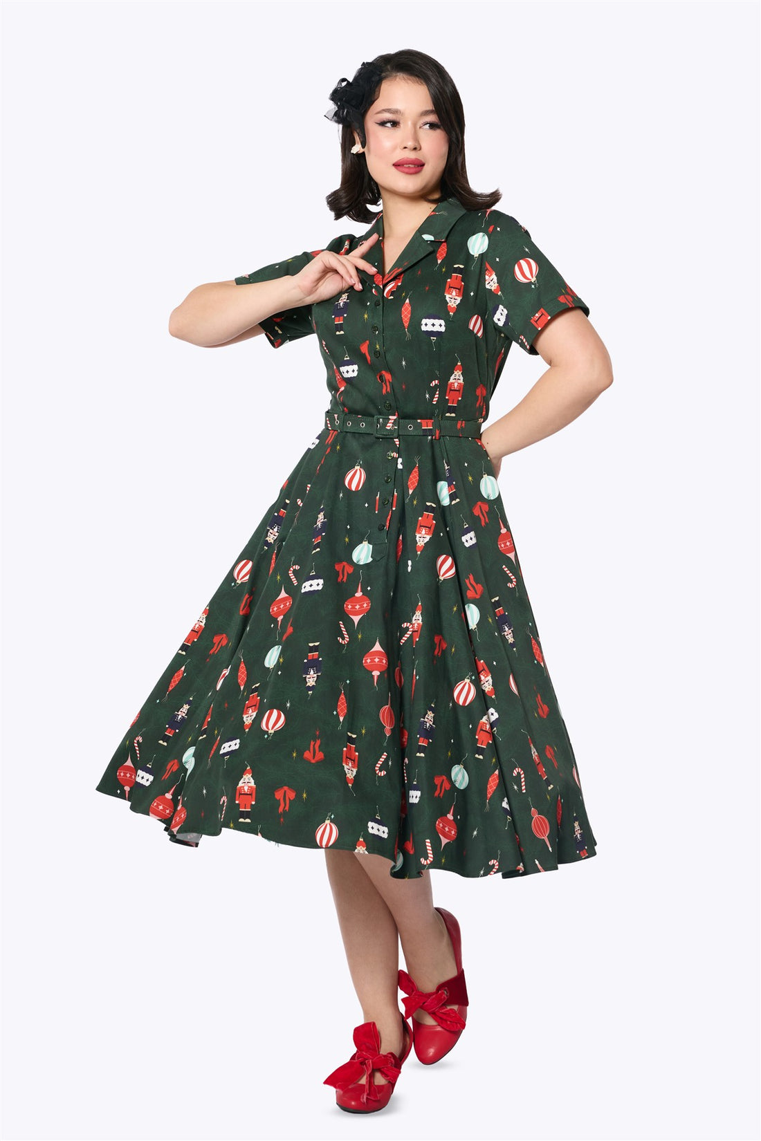 Caterina Christmas Tree Swing Dress