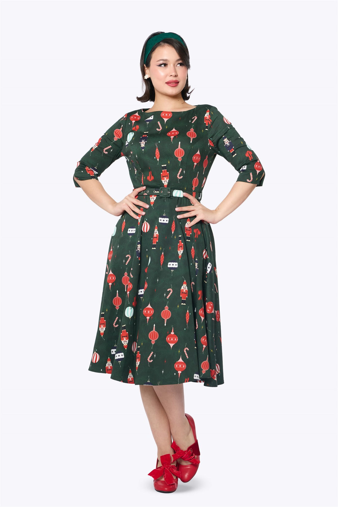 Suzanne Christmas Tree Swing Dress