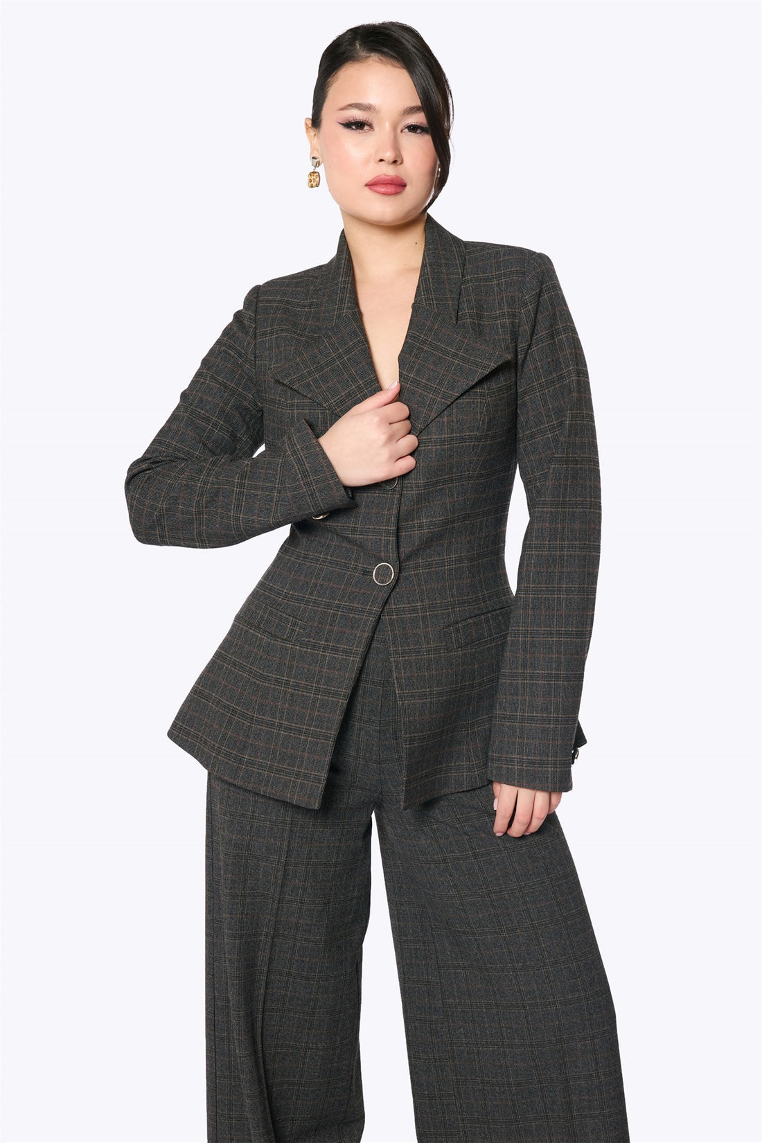 Katharine Check Blazer Jacket