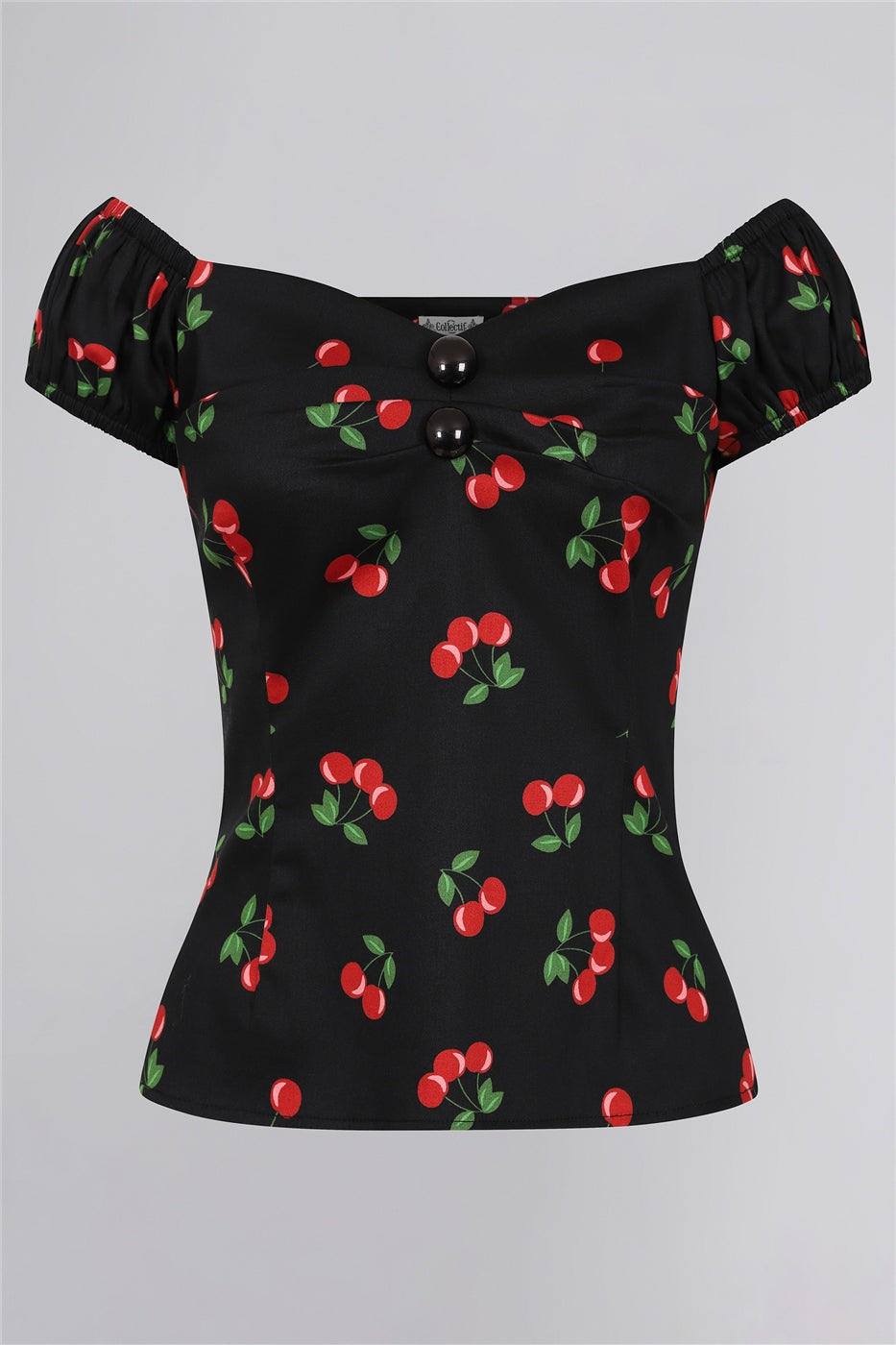 Dolores 50s Cherries Print Top