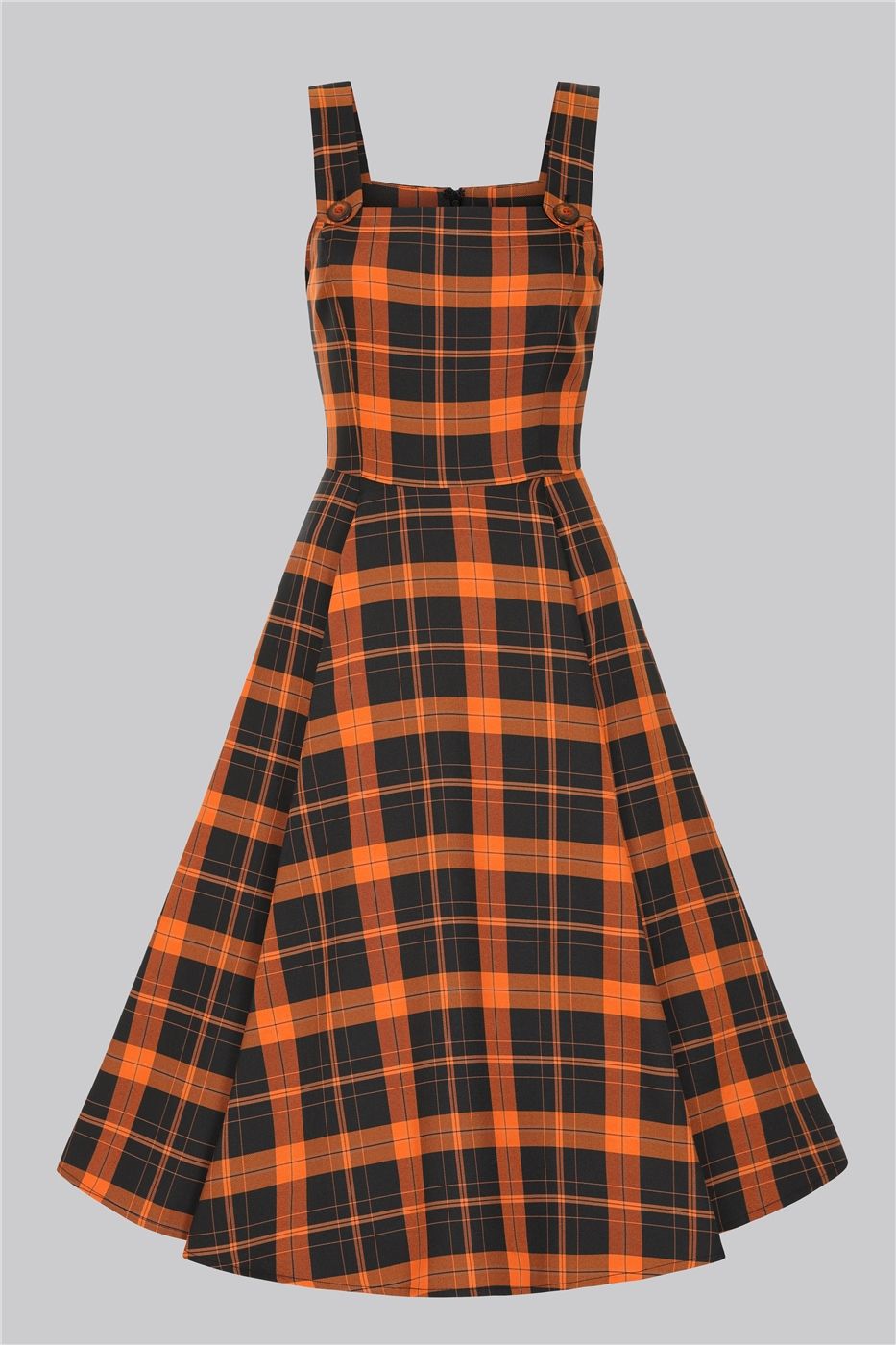 collectif oranges dress Betty Contrast Collar Swing Dress