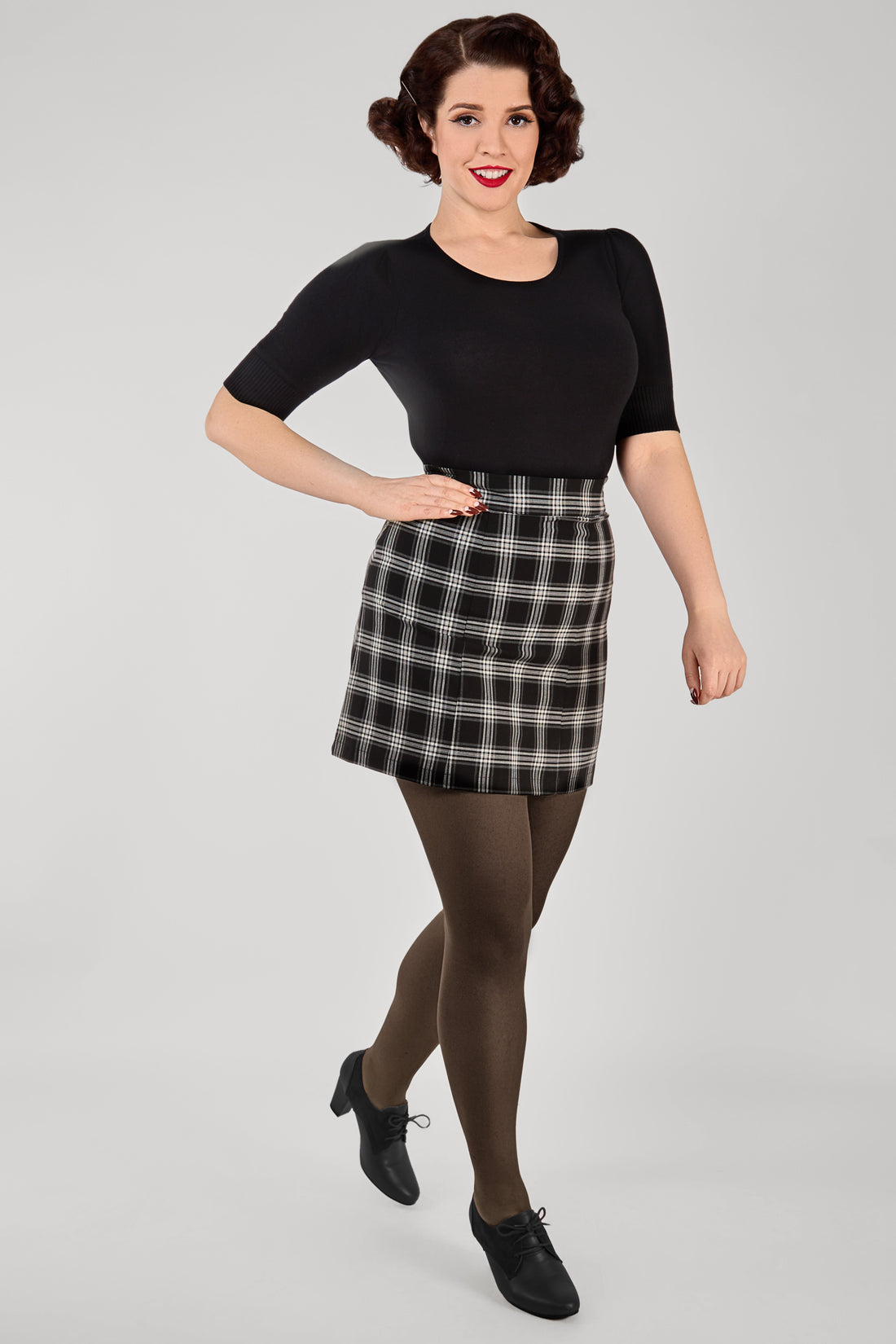 India Ghost Check Mini Skirt