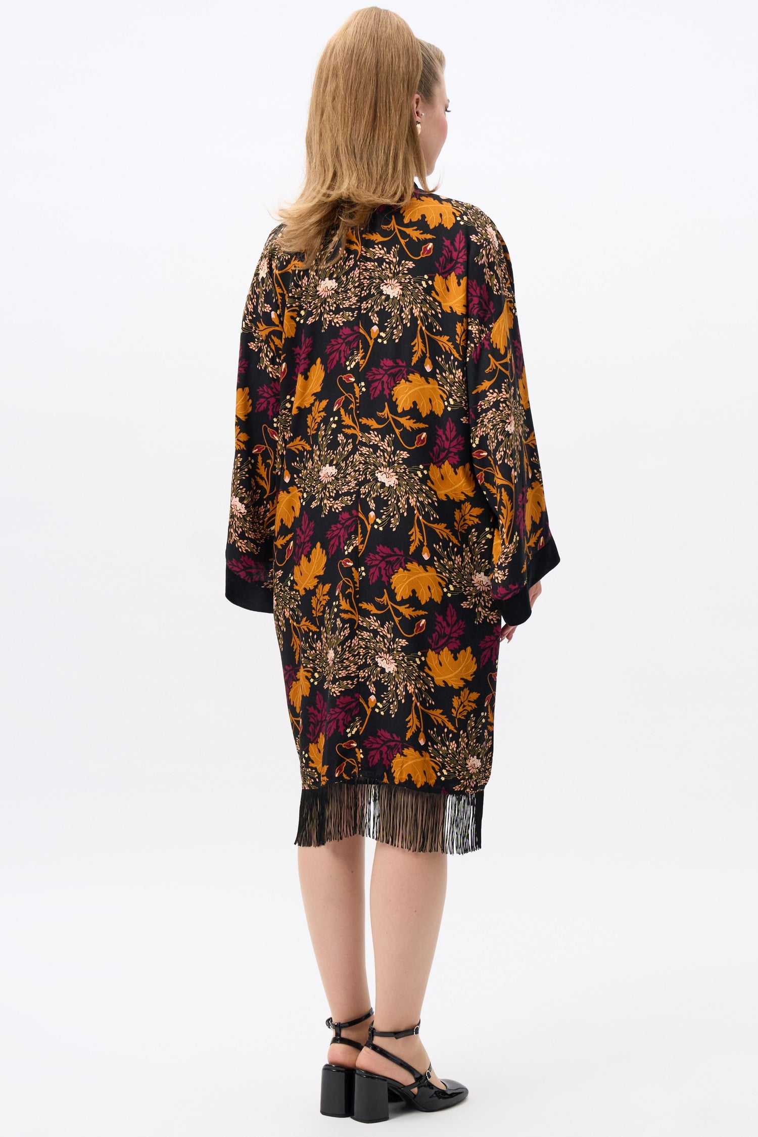 Momiji Gold Leaf Kimono