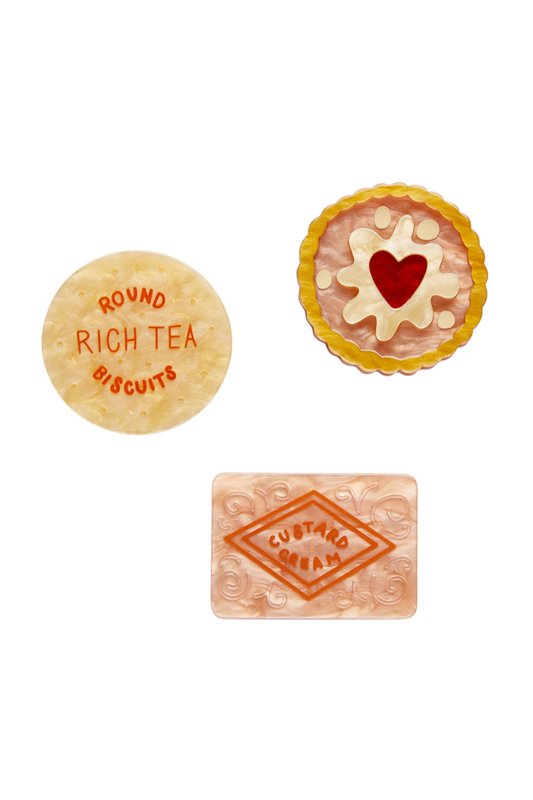 Erstwilder A Biscuit or Three Mini Brooch Set