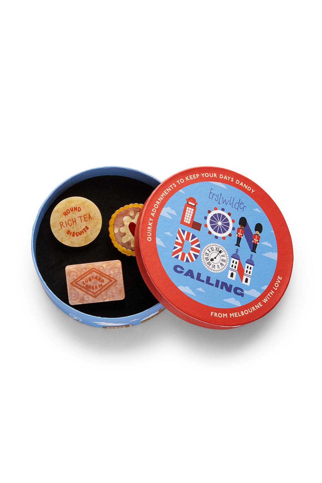 Erstwilder A Biscuit or Three Mini Brooch Set