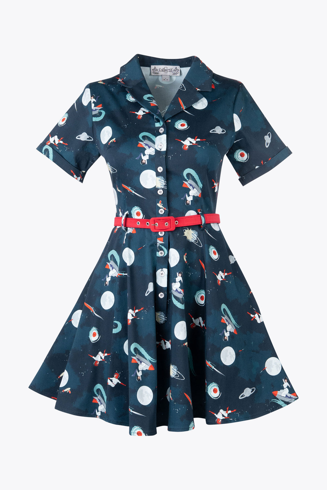Caterina Space Pin Up Mini Dress