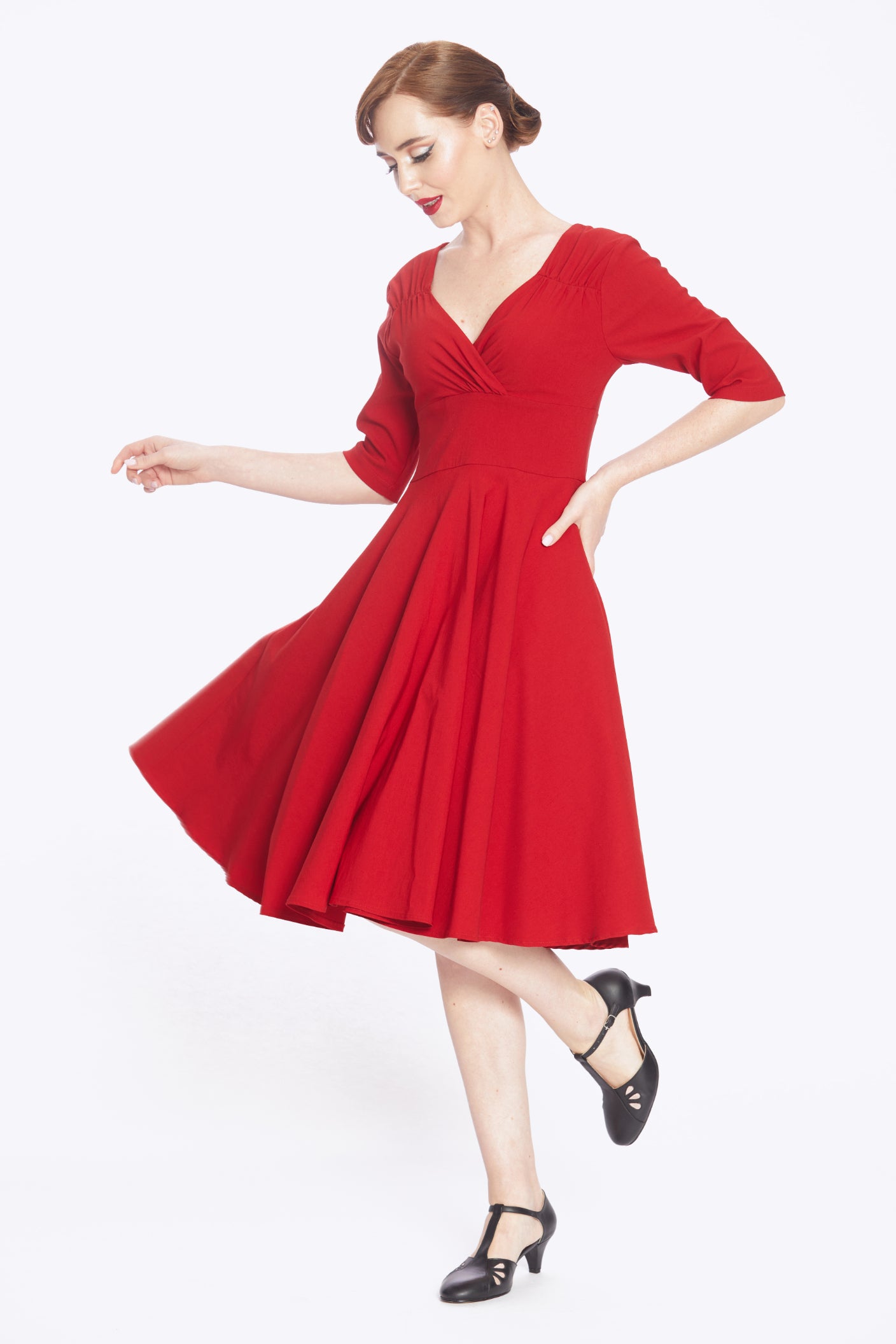 Trixie Red Swing Dress