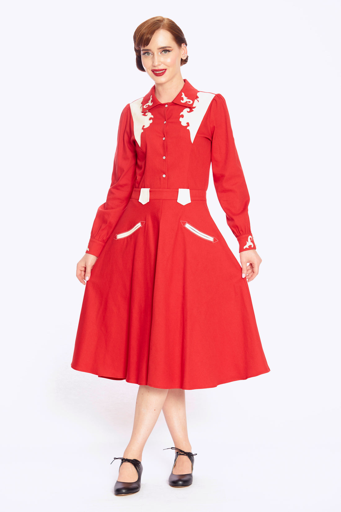 Dolly Western Skirt Red