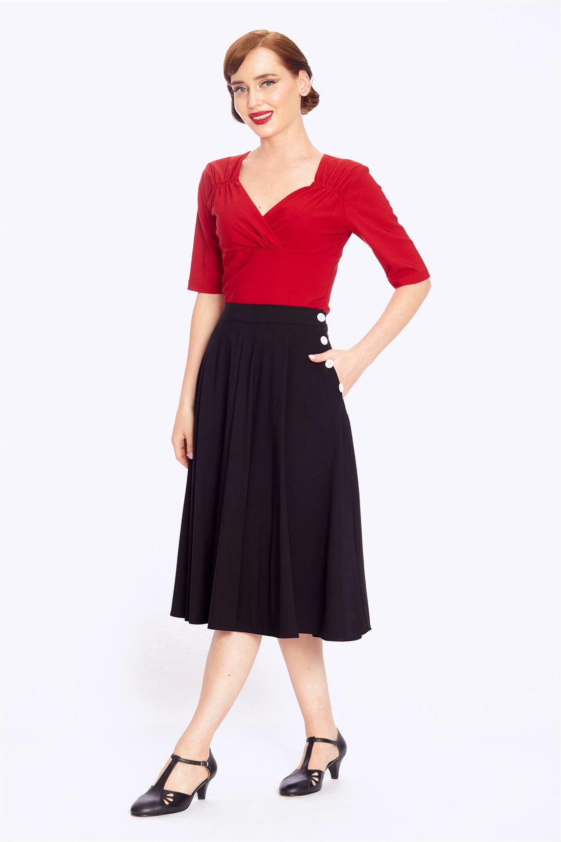 Florence Side Button Skirt