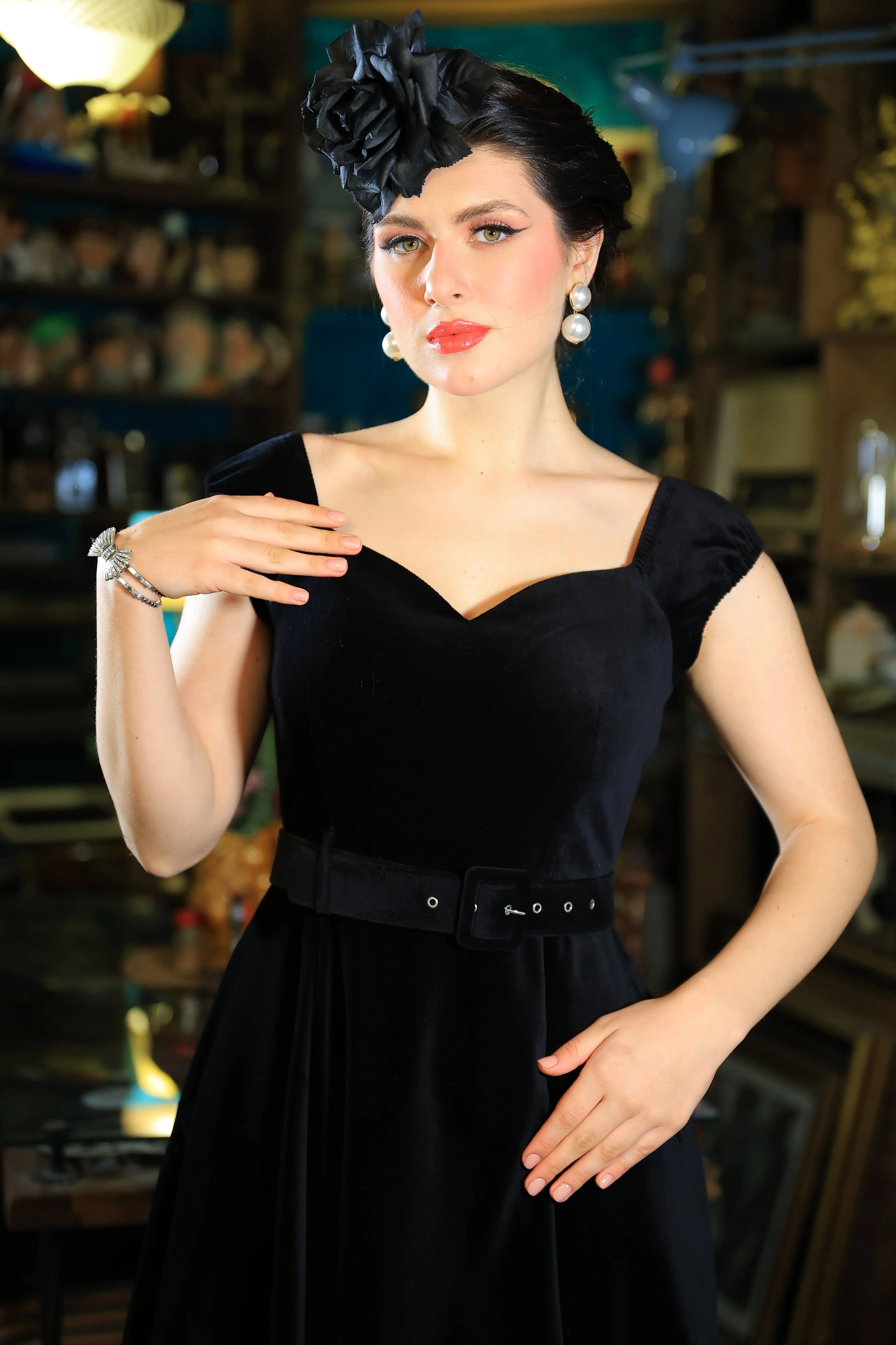 Kaiya Velvet Swing Dress