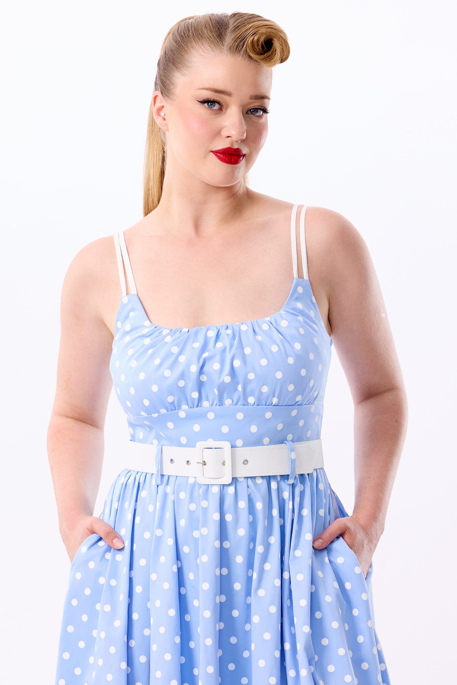 Lulu Sky Polka Swing Dress