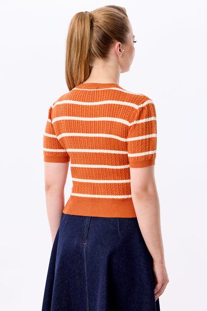 Lynn Striped Knitted Top