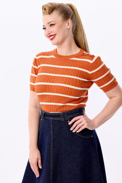Lynn Striped Knitted Top