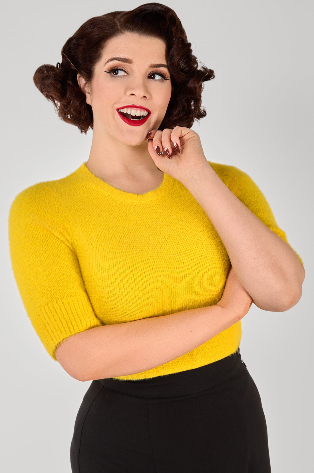 Chrissie Fluffy Knitted Top