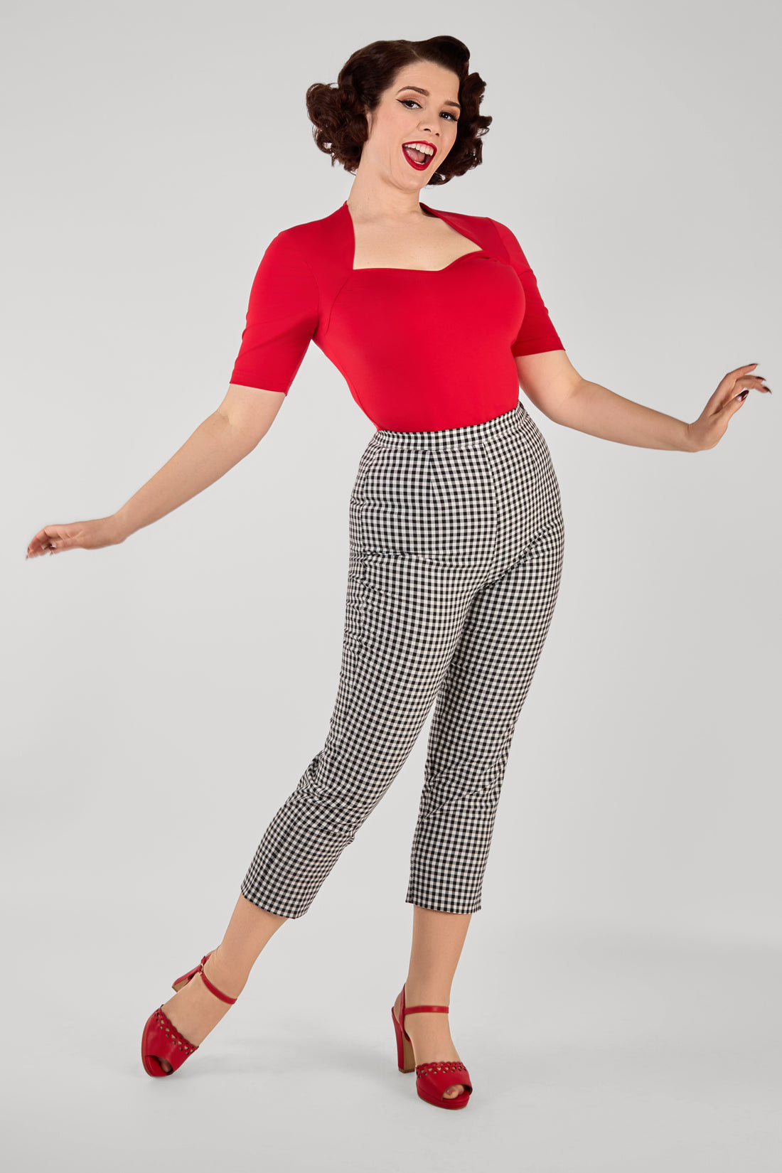 Nora Gingham Pedal Pushers