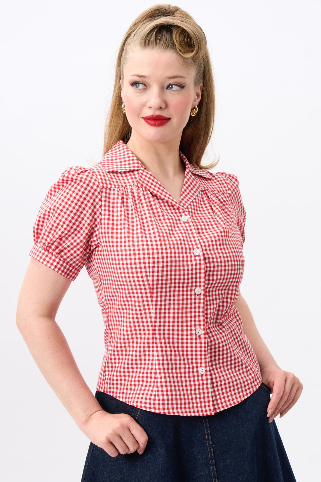 Luana Red Gingham Shirt