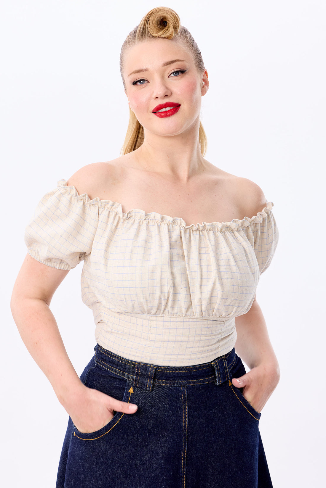 Viviana Grid Check Top Ocean