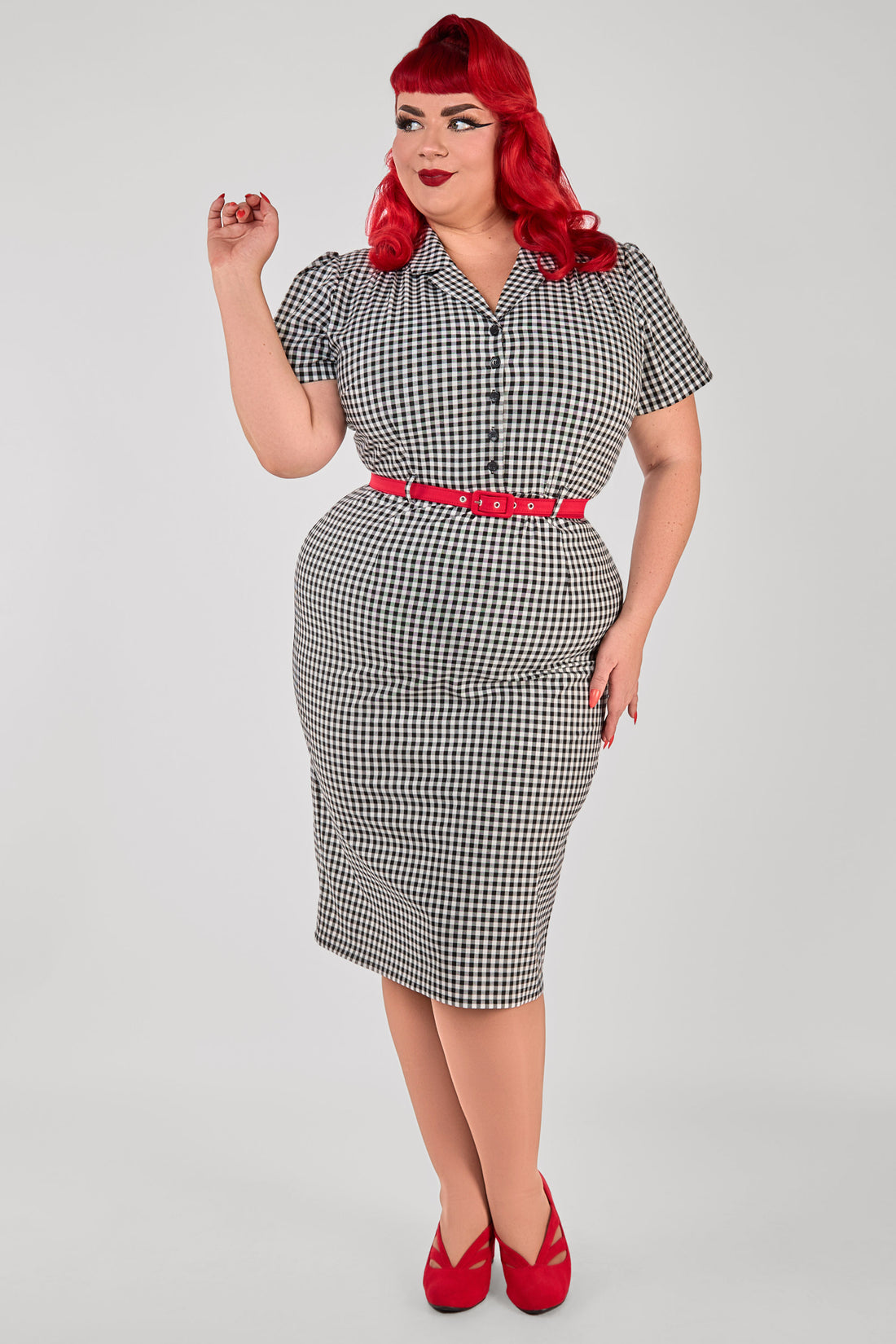 Alexandrea Gingham Pencil Dress