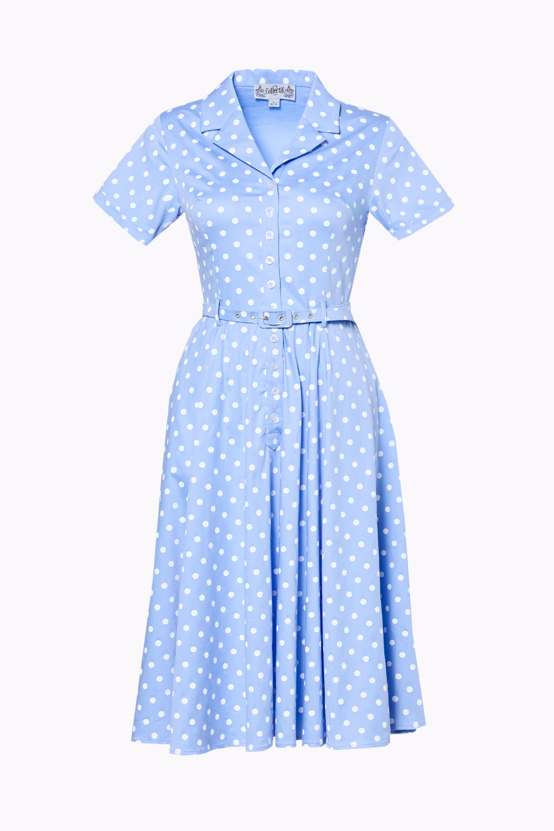 Caterina Sky Polka Swing Dress