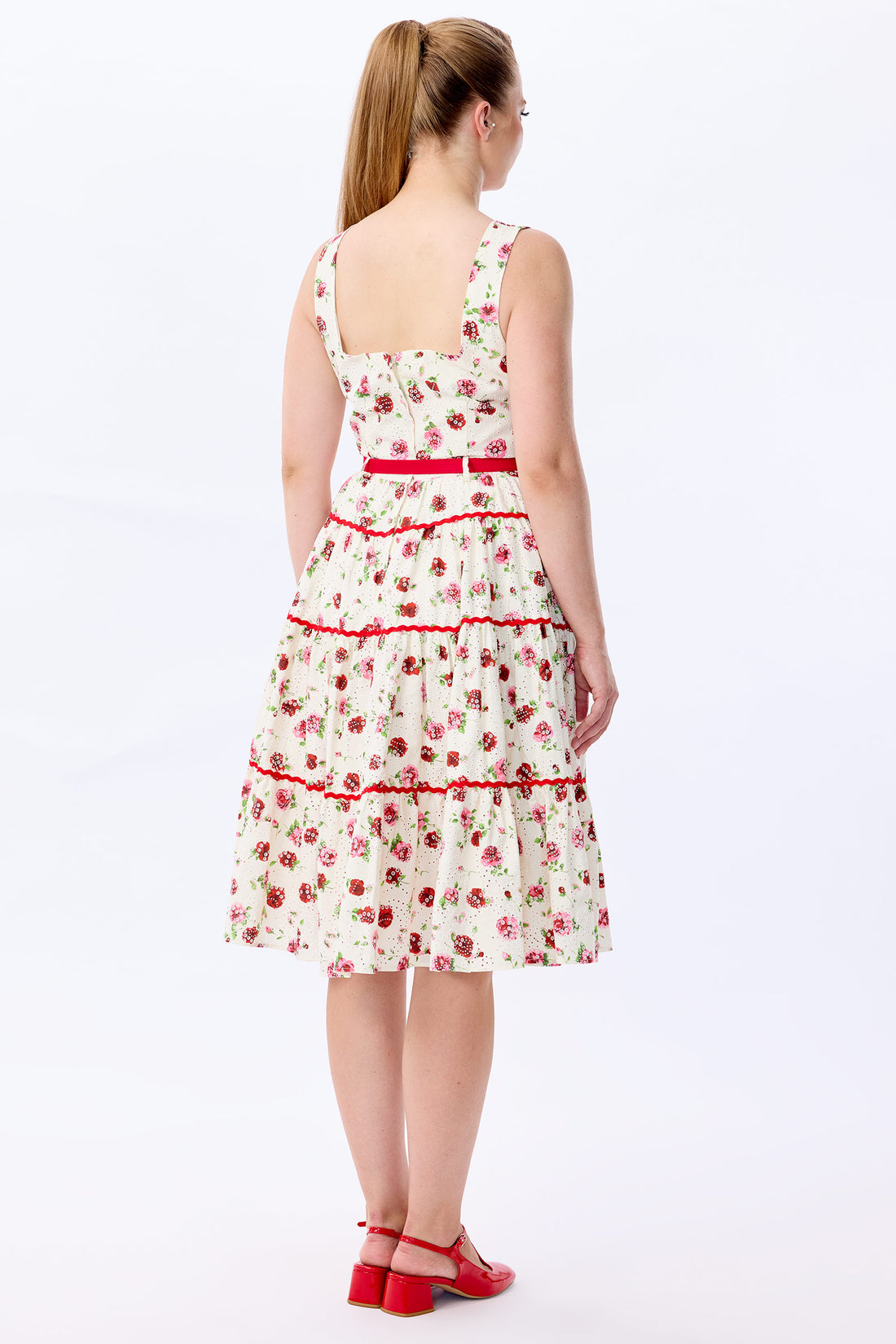 Erina Rose Broderie Tiered Dress