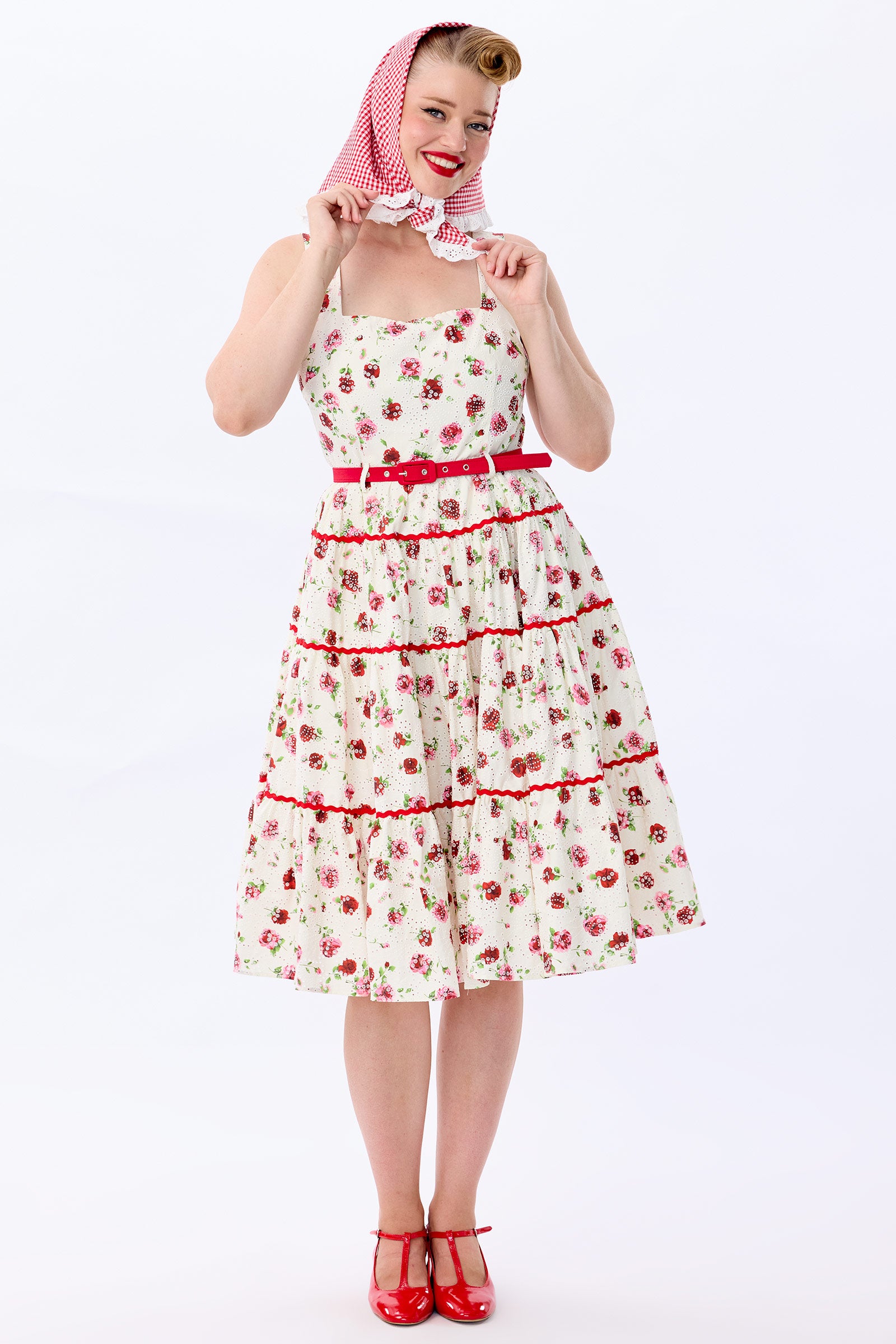Erina Rose Broderie Tiered Dress