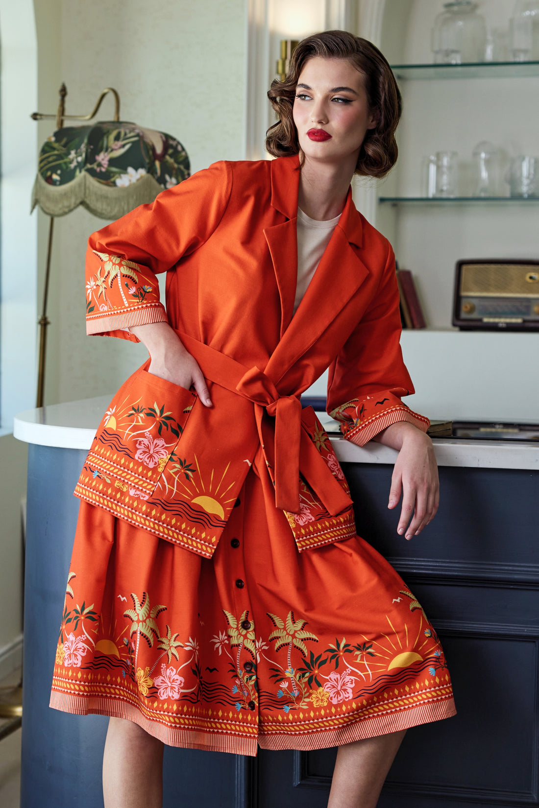 Francine Tropical Sunset Beach Jacket