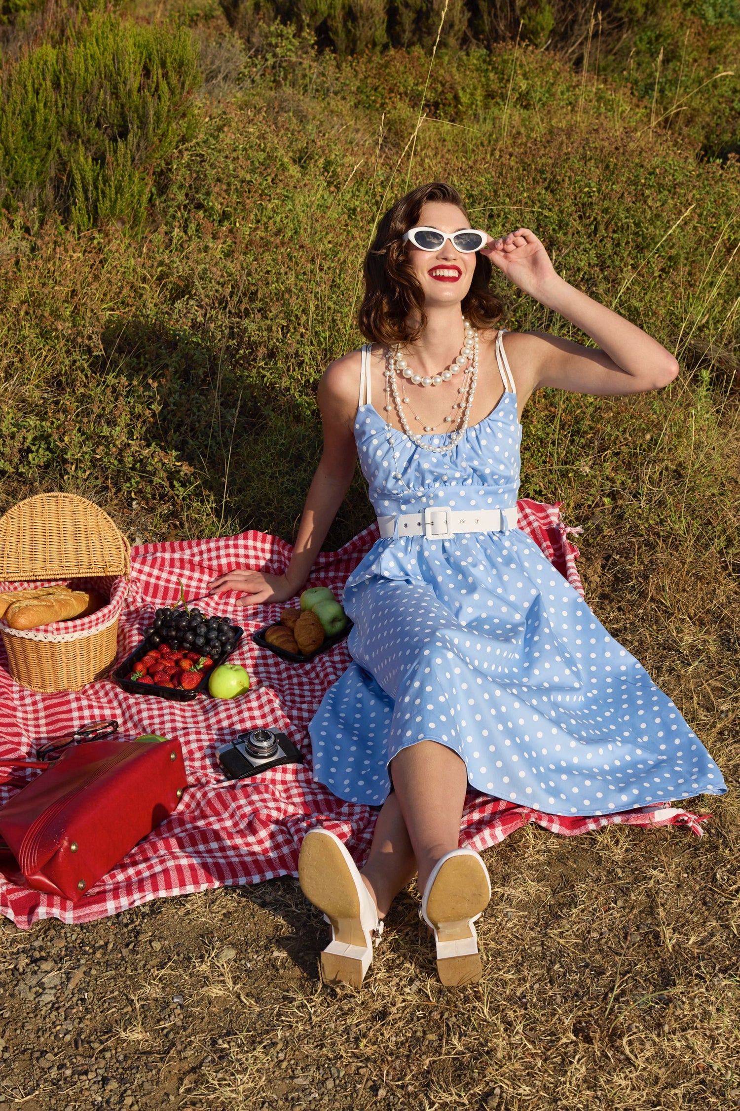 Lulu Sky Polka Swing Dress